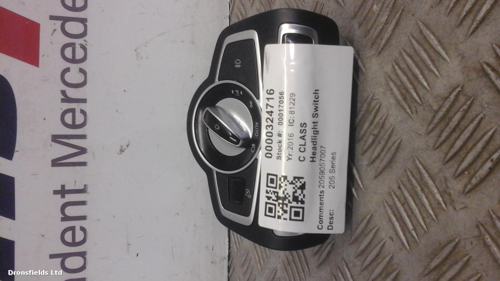 View Auto part Headlight Switch Mercedes C Class 2016
