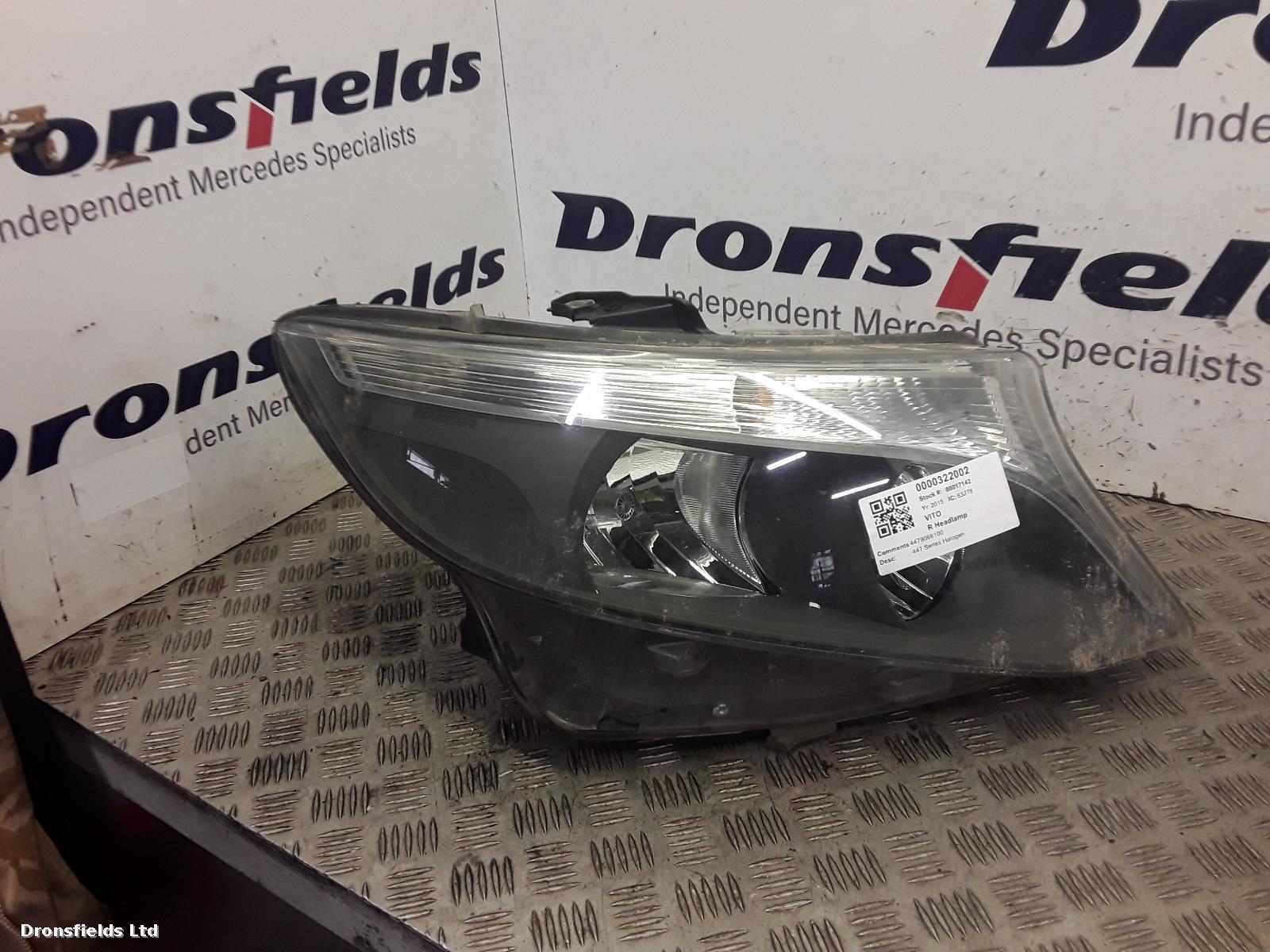 View Auto part R Headlamp Mercedes Vito 2015