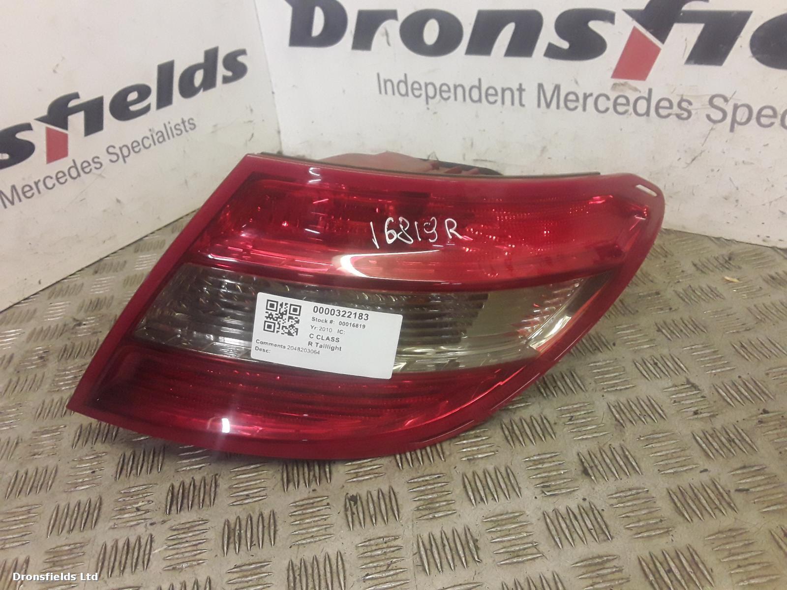 View Auto part R Taillight Mercedes C Class 2010