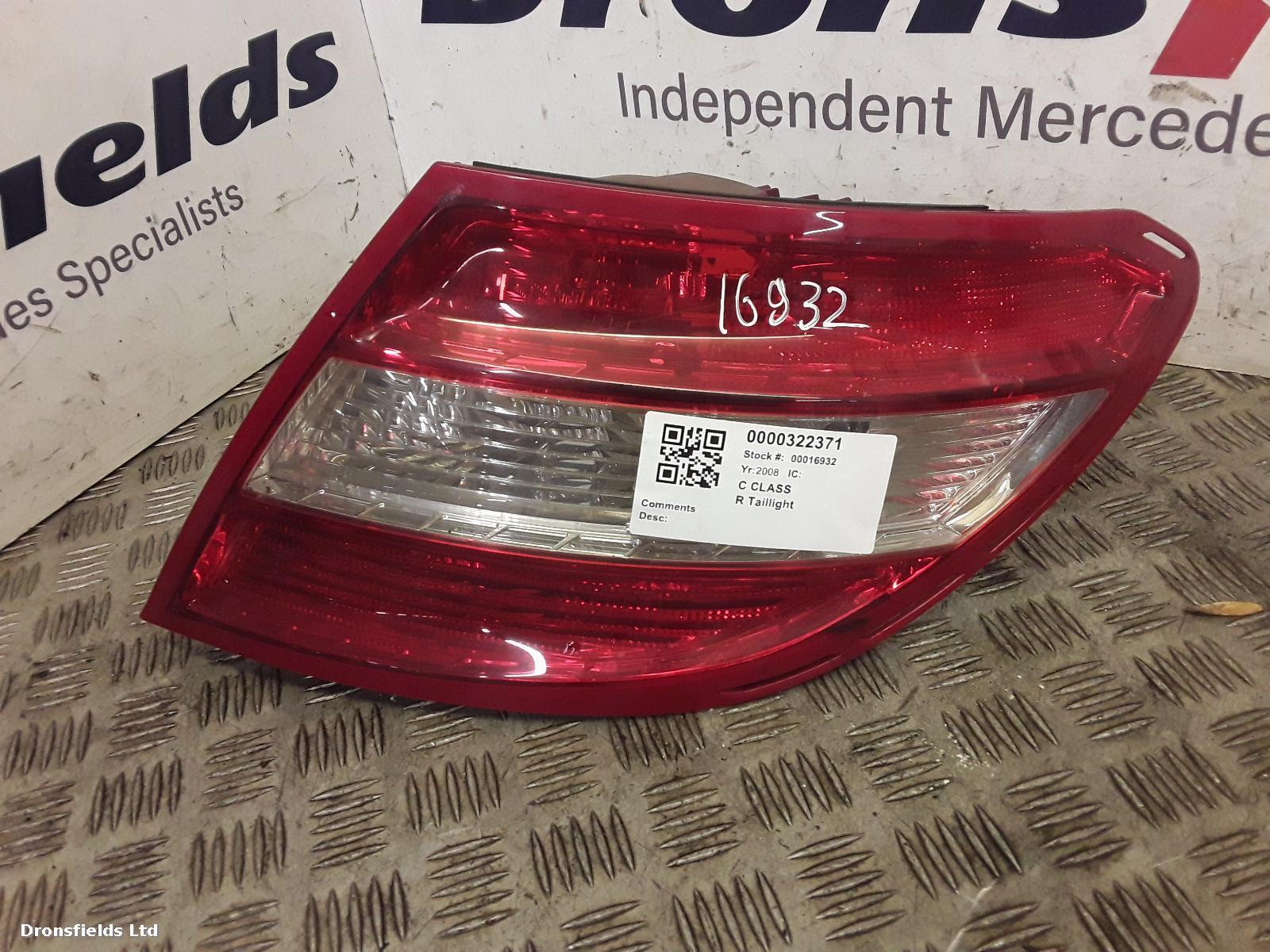 View Auto part R Taillight Mercedes C Class 2008