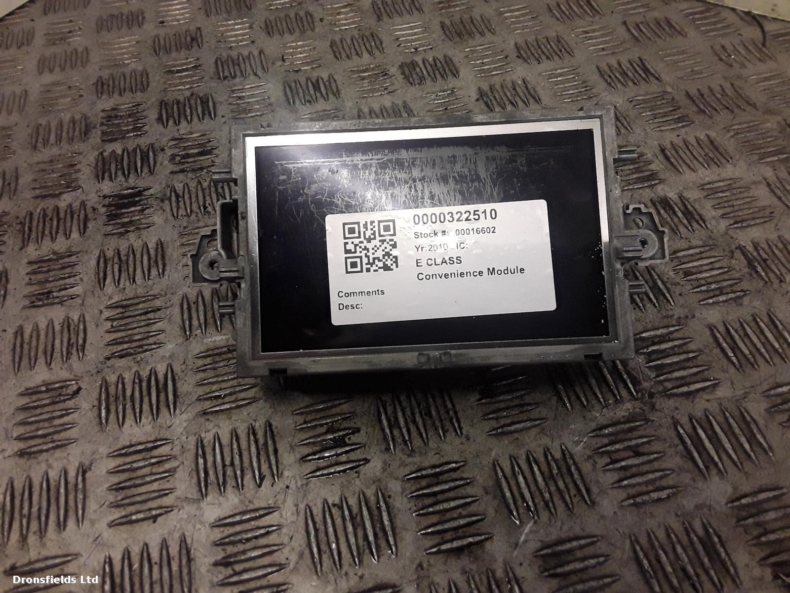 View Auto part Convenience Module Mercedes E Class 2010