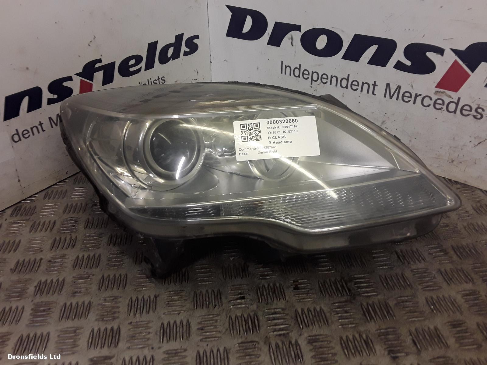 View Auto part R Headlamp Mercedes R Class 2012