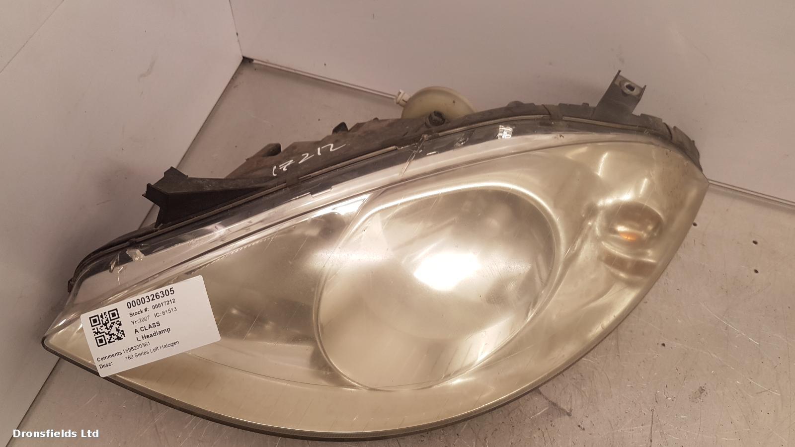 View Auto part L Headlamp Mercedes A Class 2007
