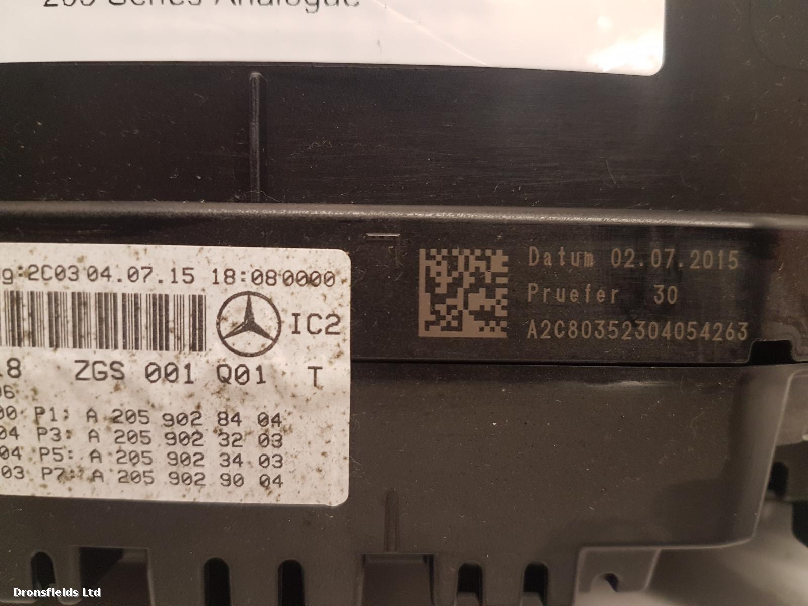 View Auto part Speedometer Mercedes C Class 2015
