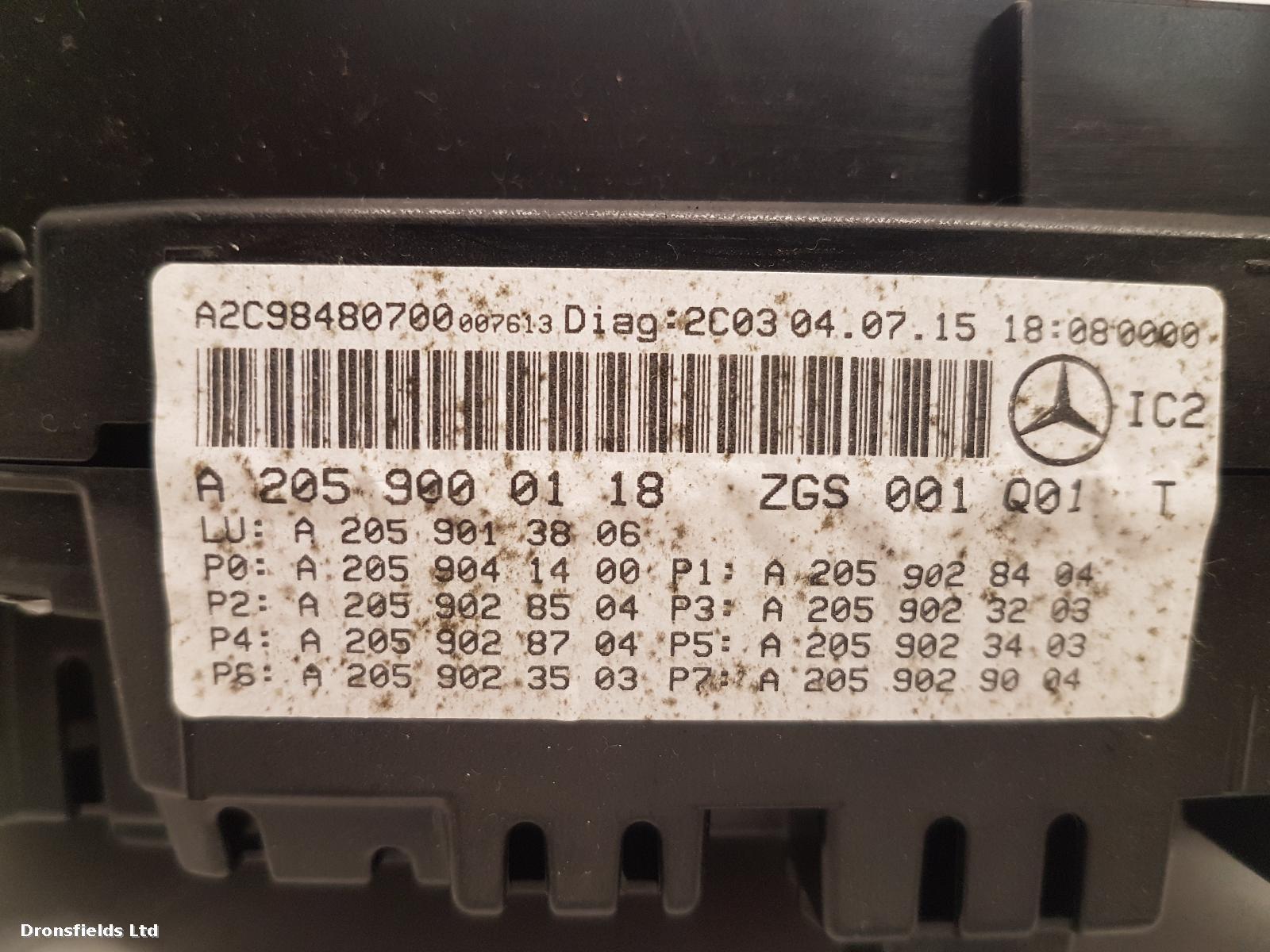 View Auto part Speedometer Mercedes C Class 2015