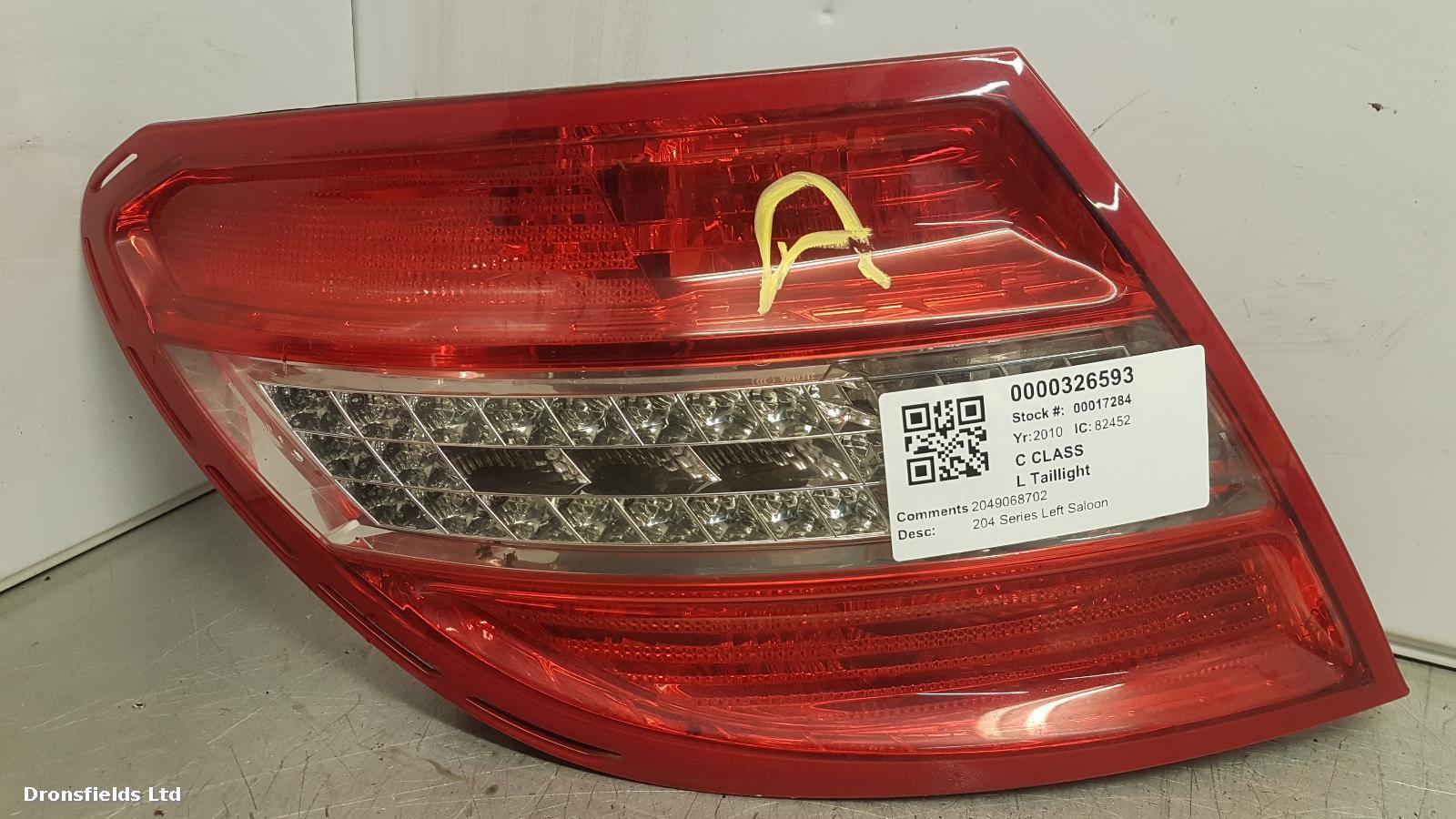 View Auto part L Taillight Mercedes C Class 2010