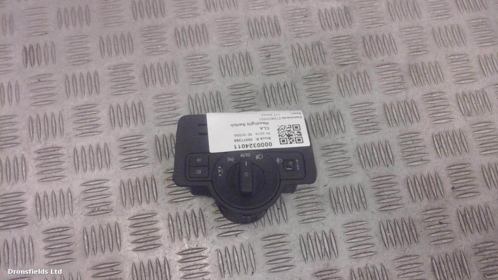 View Auto part Headlight Switch Mercedes Cla 2018