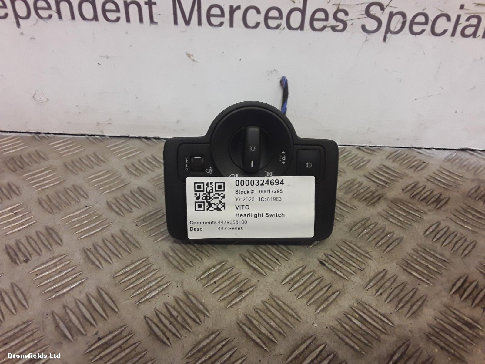 View Auto part Headlight Switch Mercedes Vito 2020