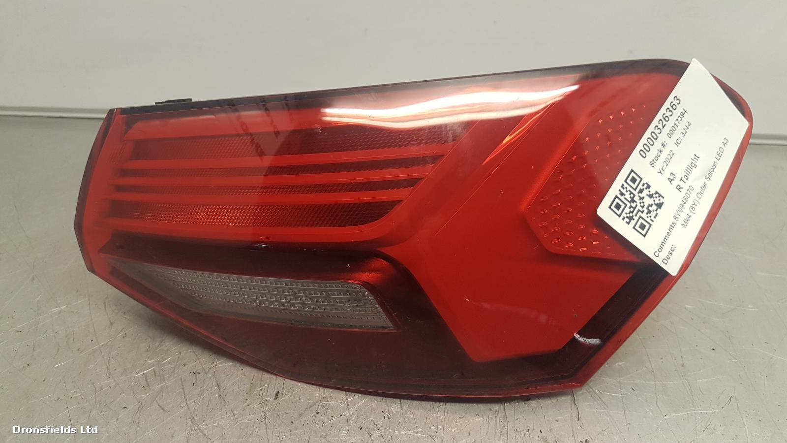 View Auto part R Taillight Audi A3 2022