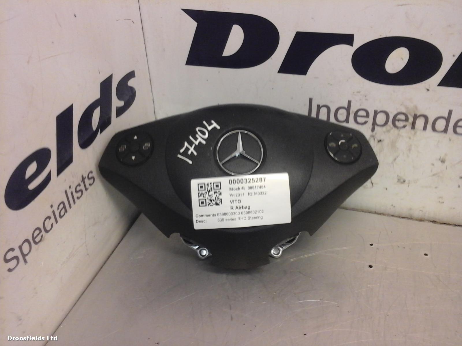 View Auto part R Air Bag Mercedes Vito 2011