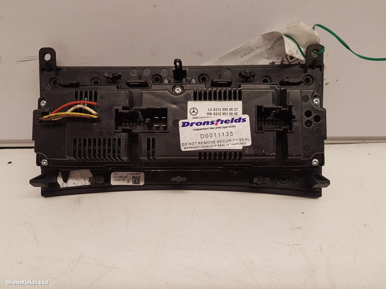 View Auto part Heater/AC Controller Mercedes E Class 2024