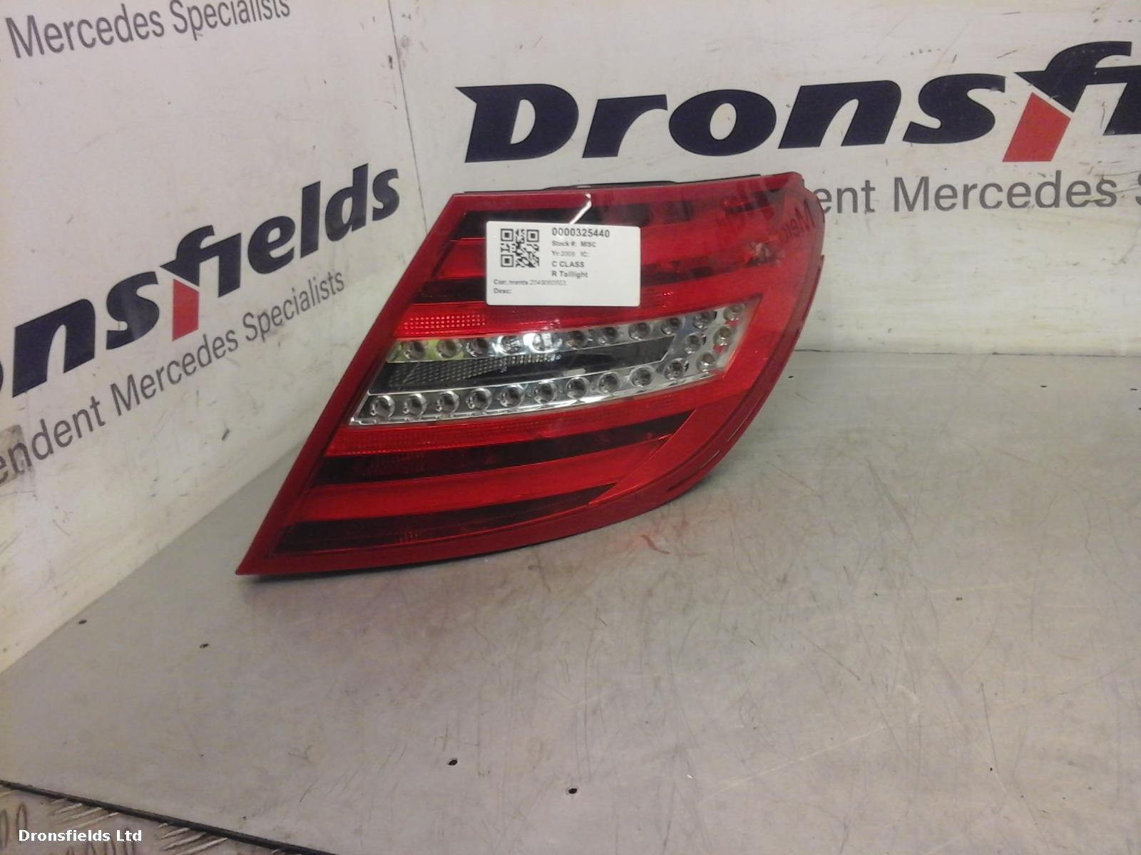 View Auto part R Taillight Mercedes C Class 2008