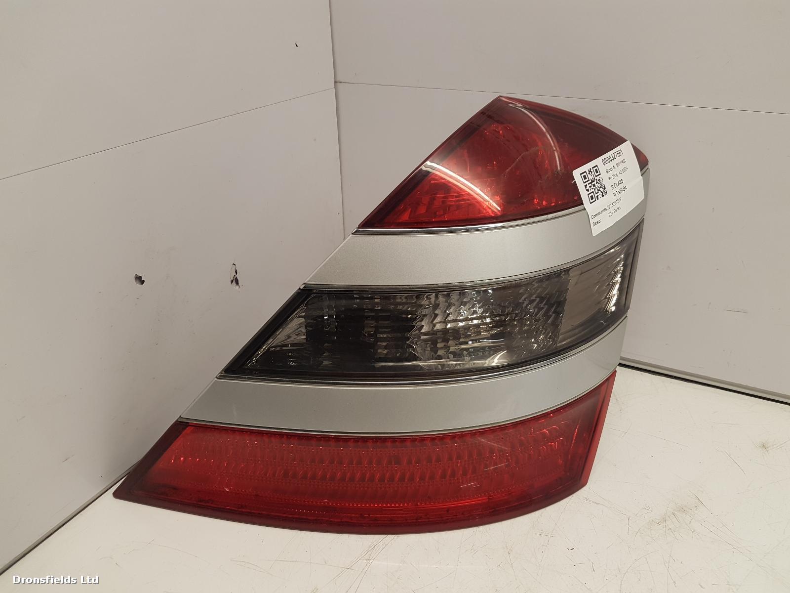View Auto part R Taillight Mercedes S Class 2006