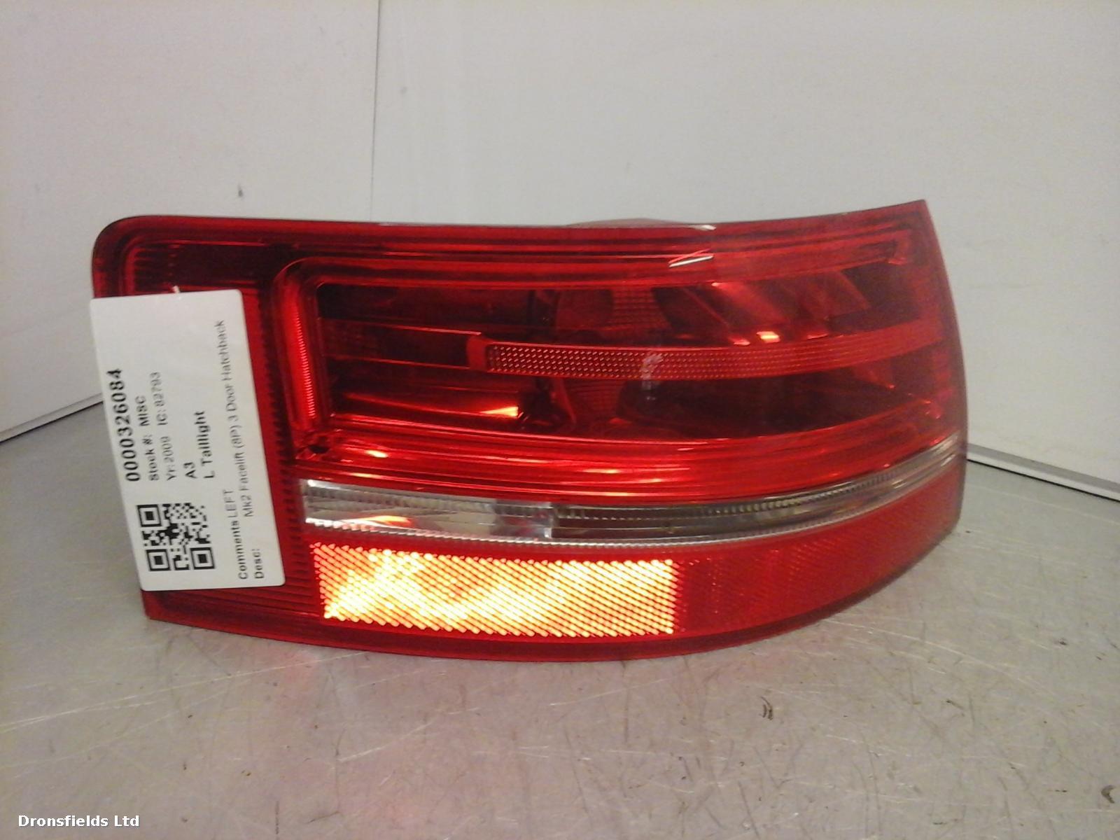 View Auto part L Taillight Audi A3 2009