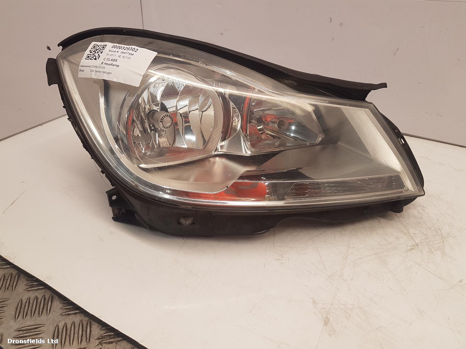 View Auto part R Headlamp Mercedes C Class 2011