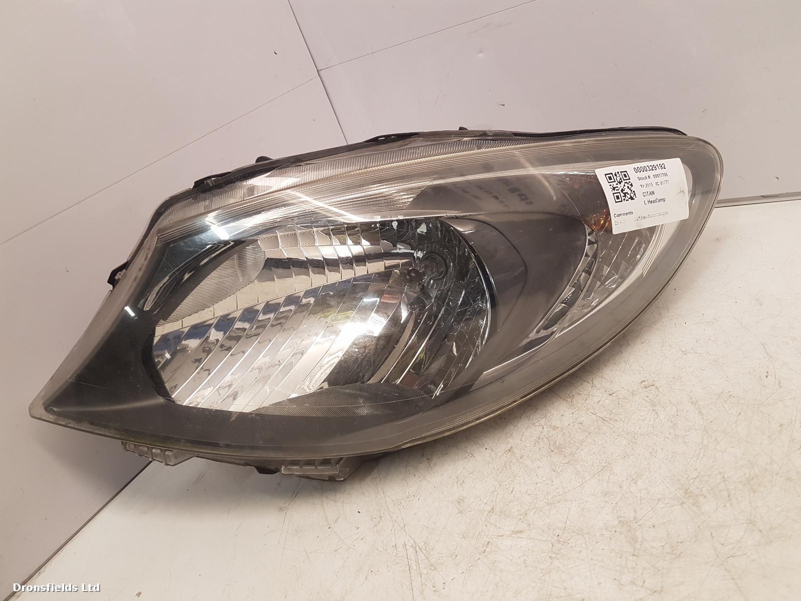 View Auto part L Headlamp Mercedes Citan 2015