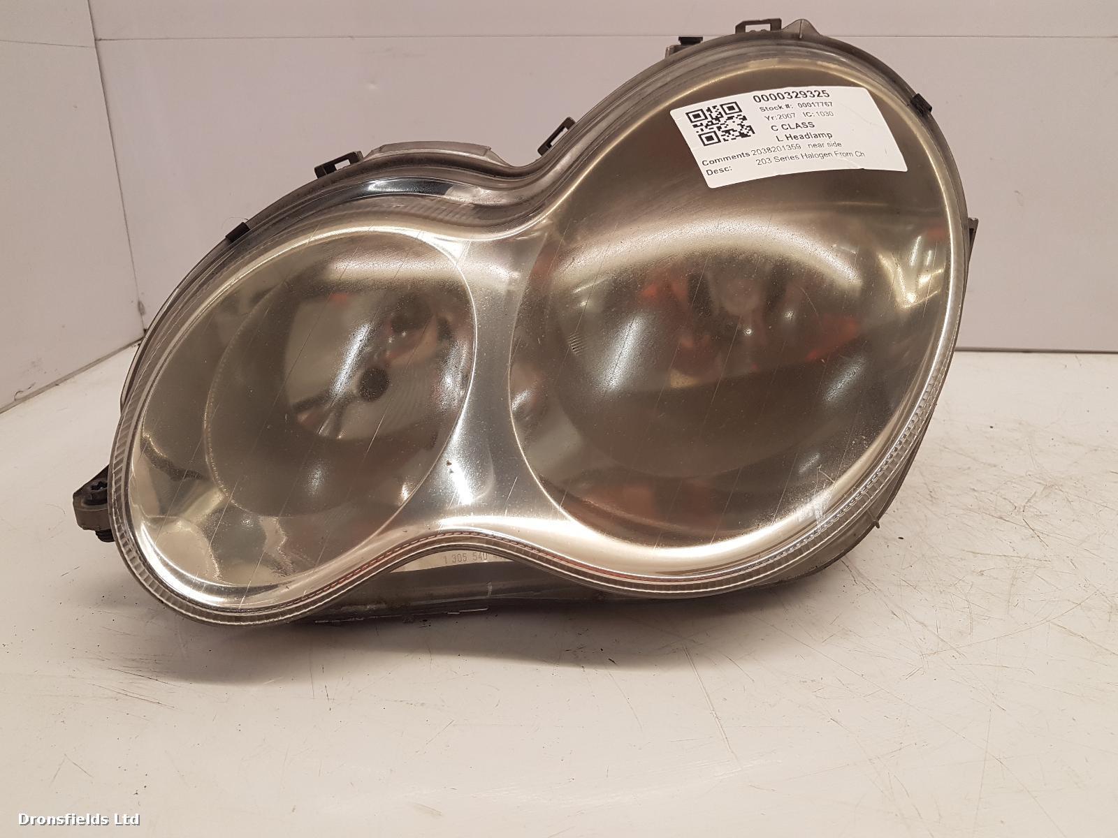 View Auto part L Headlamp Mercedes C Class 2007