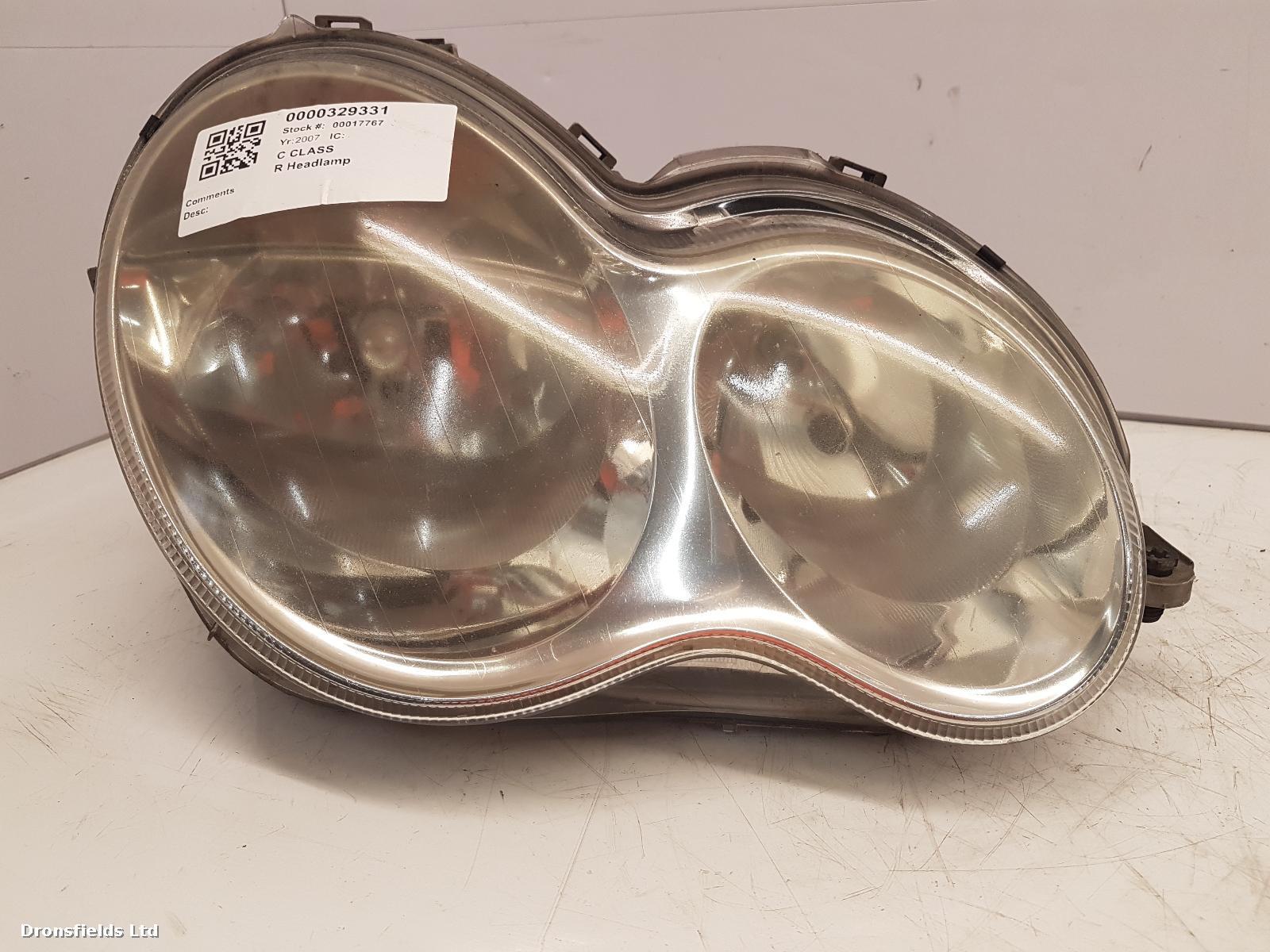 View Auto part R Headlamp Mercedes C Class 2007