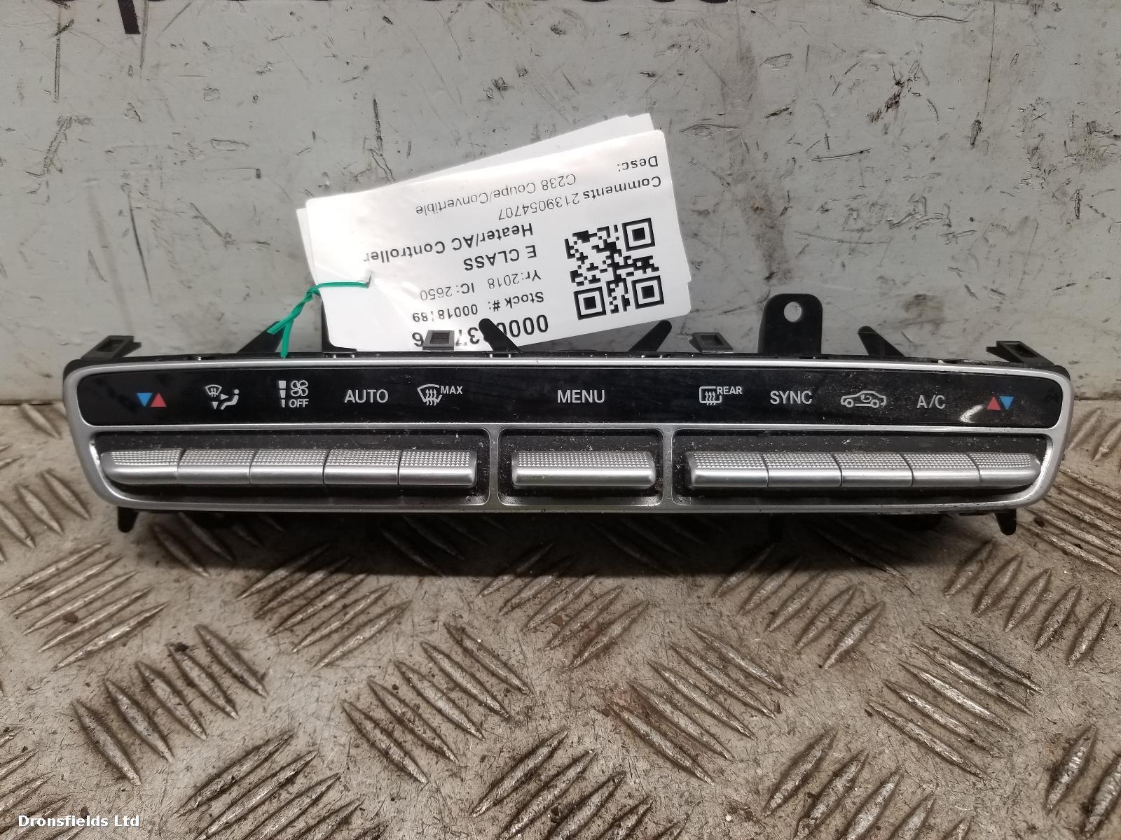 View Auto part Heater/AC Controller Mercedes E Class 2018