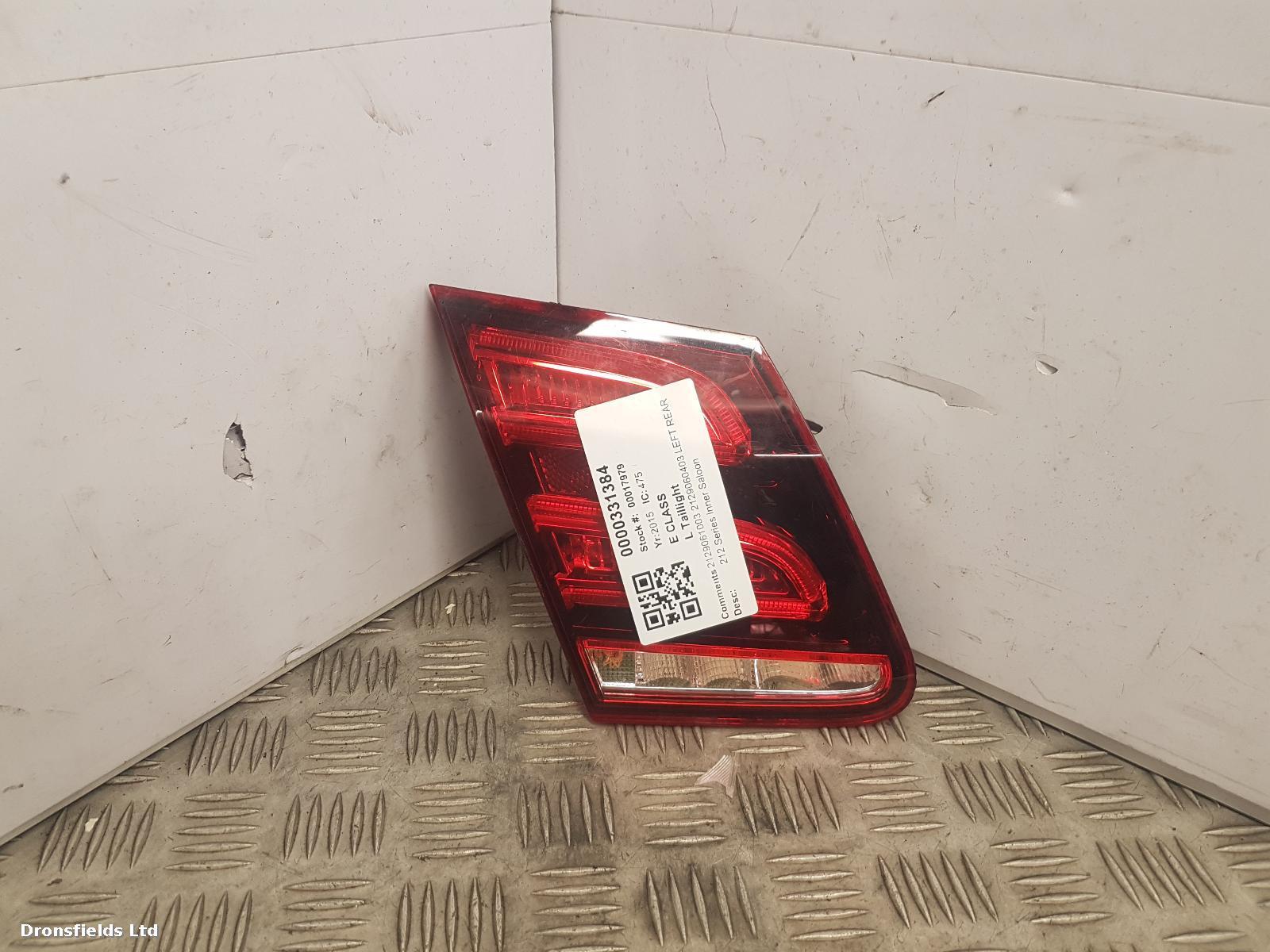 View Auto part L Taillight Mercedes E Class 2015