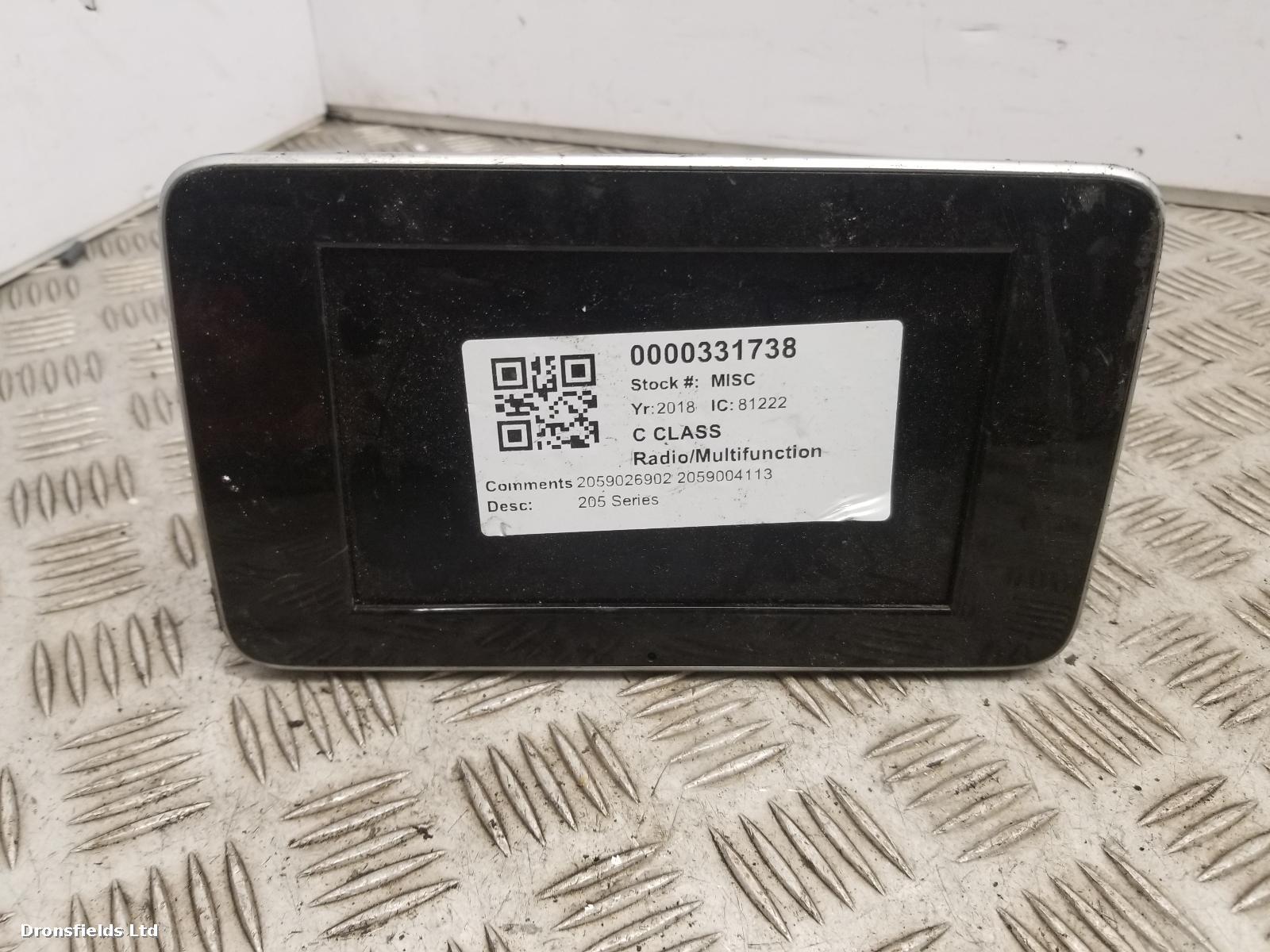 View Auto part Radio Display Mercedes C Class 2018
