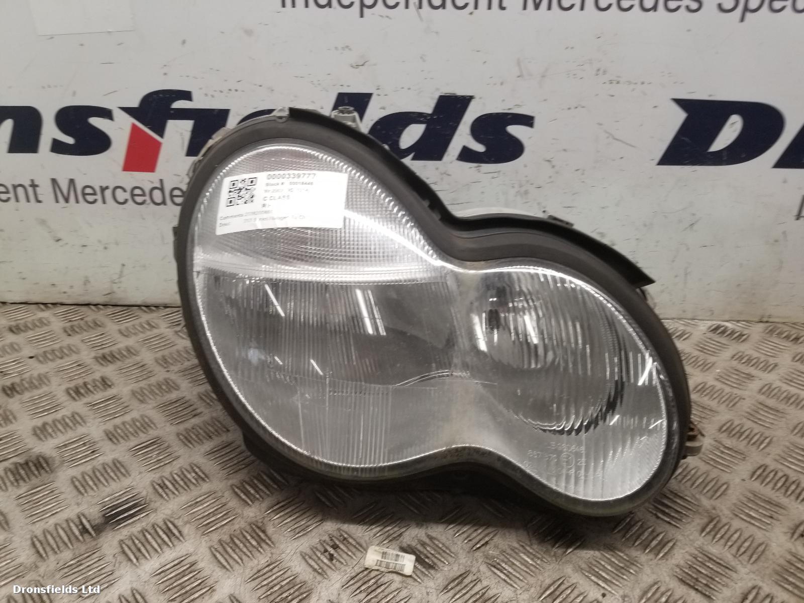 View Auto part R Headlamp Mercedes C Class 2003