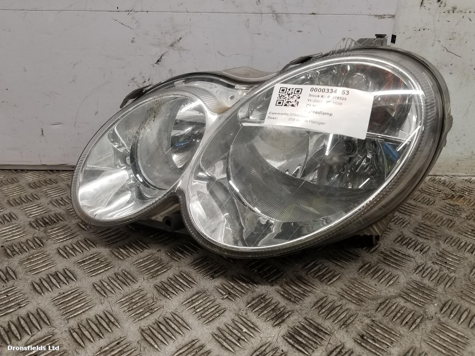 View Auto part L Headlamp Mercedes Clk 2007