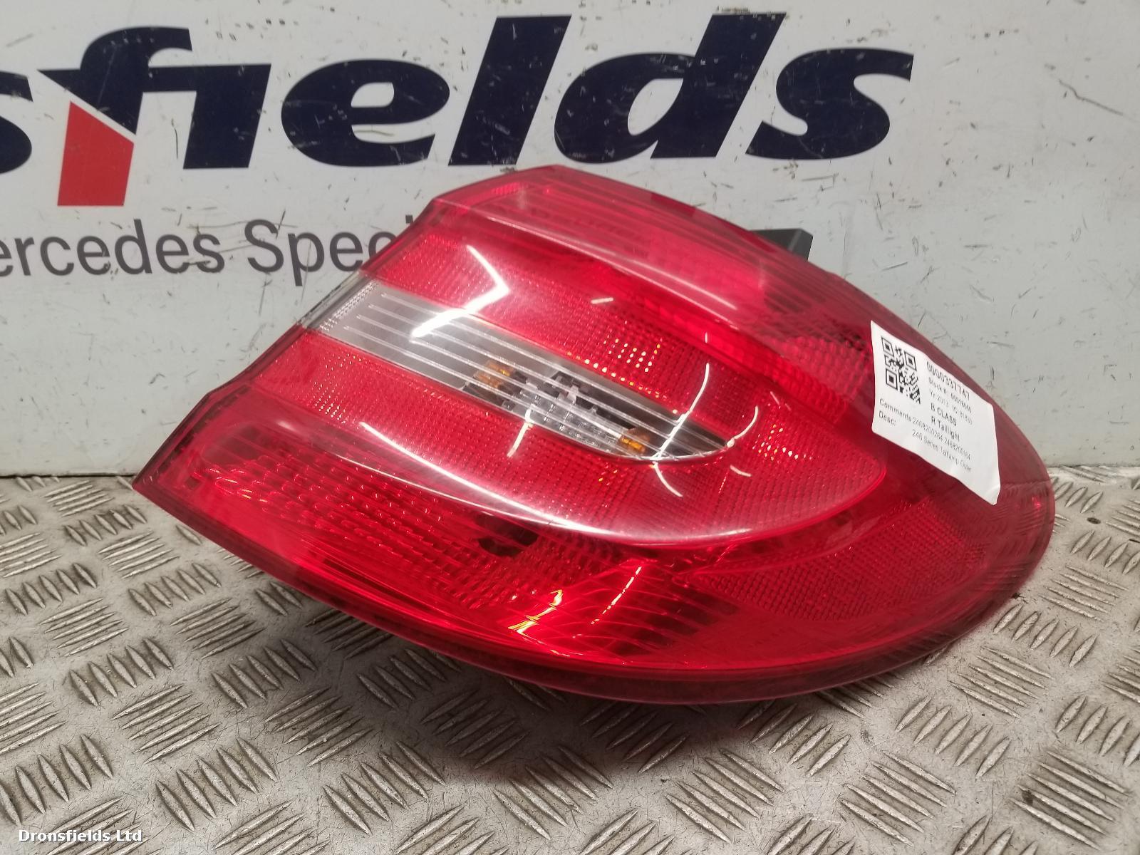 View Auto part R Taillight Mercedes B Class 2013