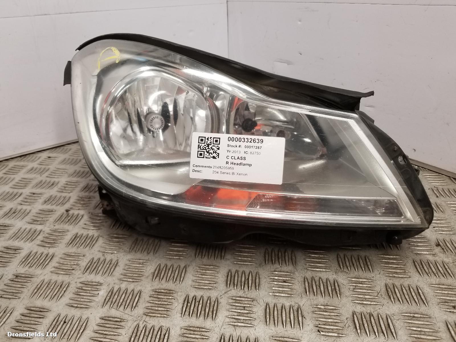 View Auto part R Headlamp Mercedes C Class 2013