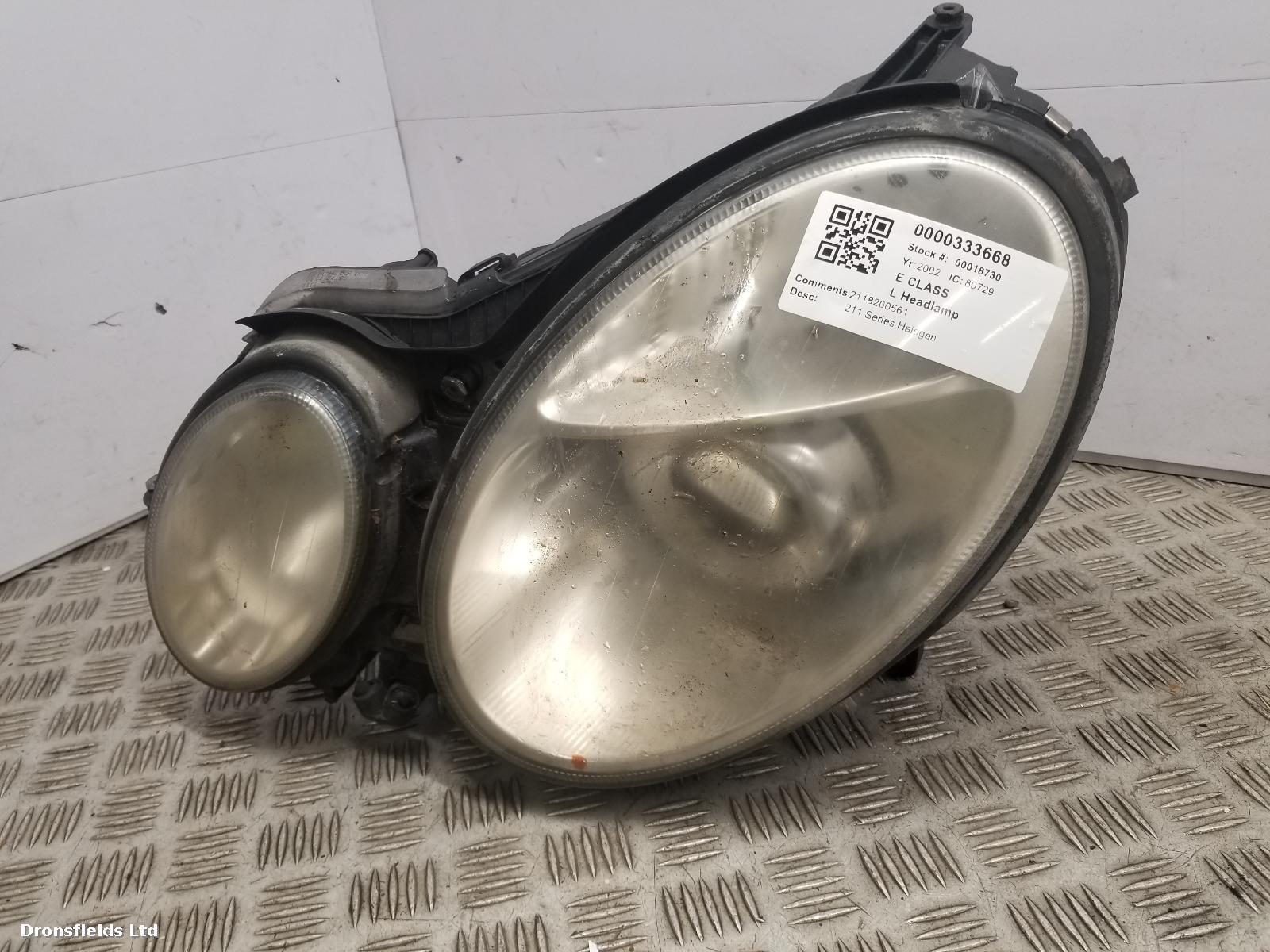 View Auto part L Headlamp Mercedes E Class 2002