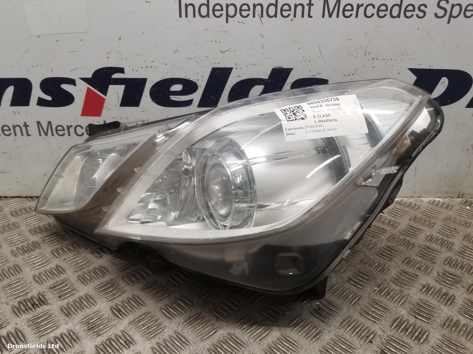 View Auto part L Headlamp Mercedes E Class 2010
