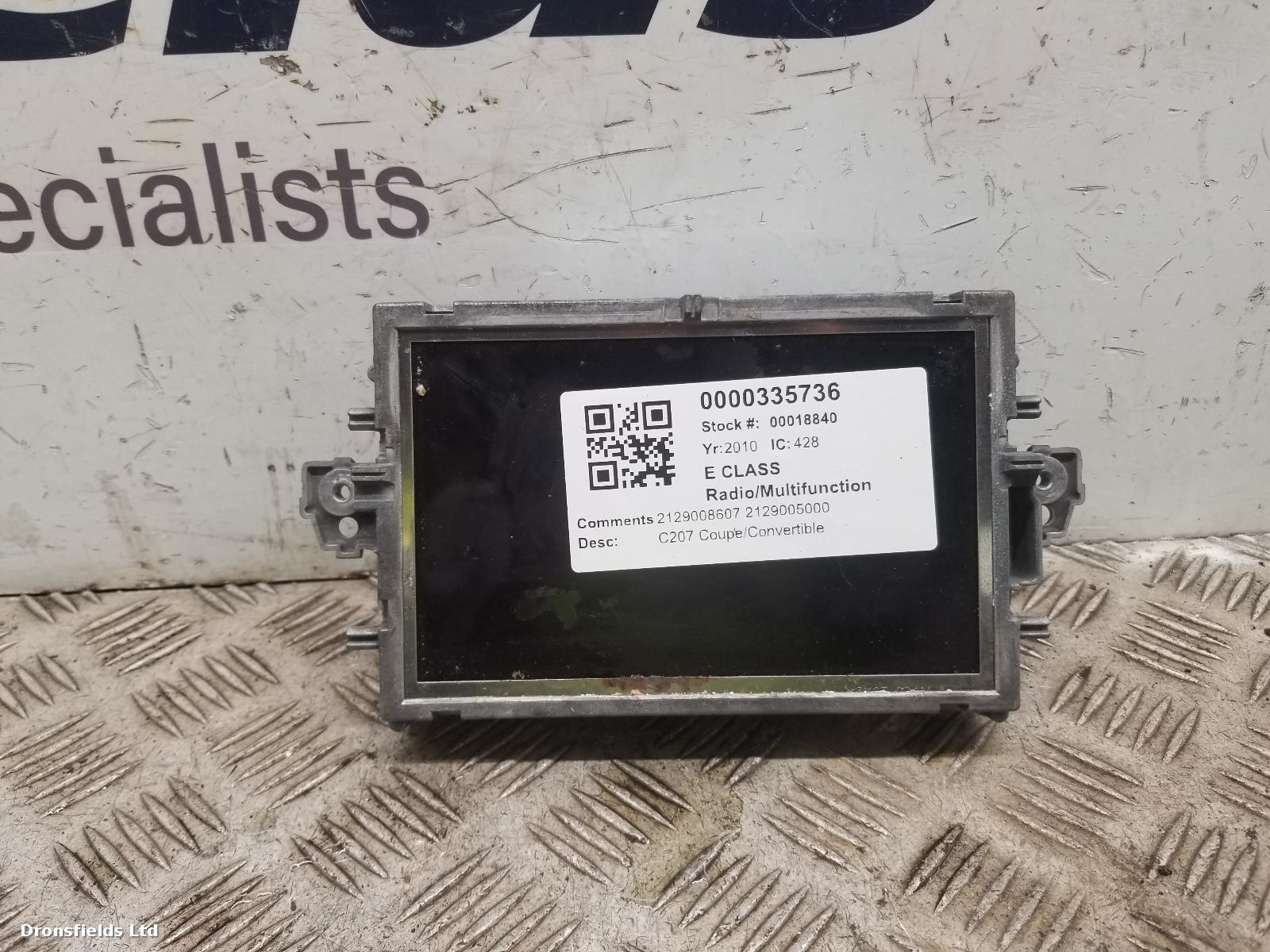 View Auto part Radio Display Mercedes E Class 2010