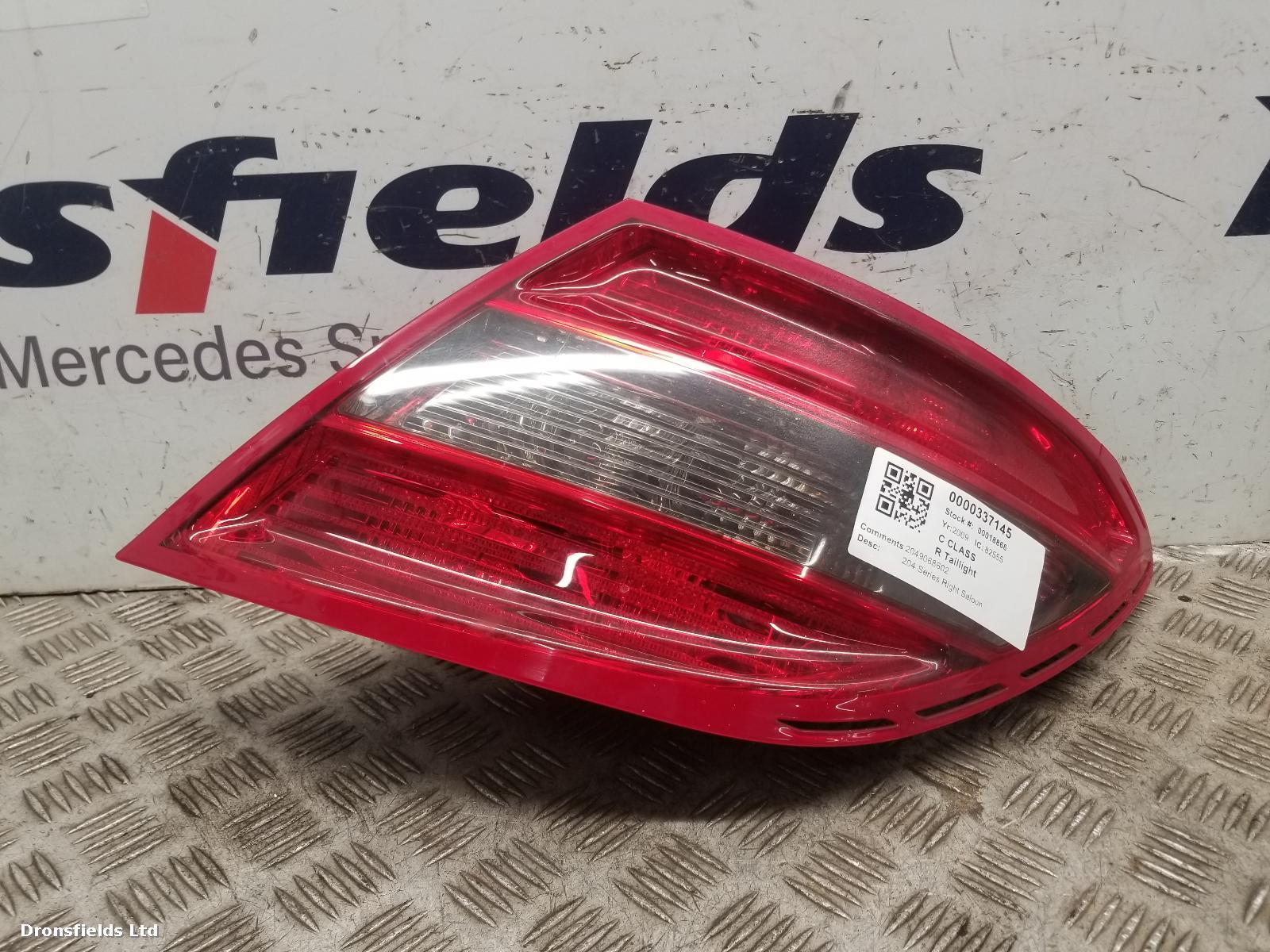 View Auto part R Taillight Mercedes C Class 2009