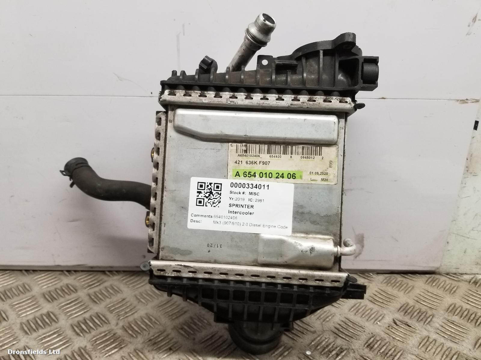View Auto part Intercooler Mercedes Sprinter 2019