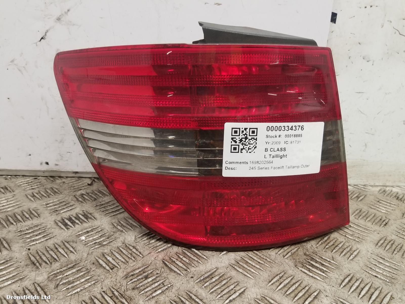 View Auto part L Taillight Mercedes B Class 2009