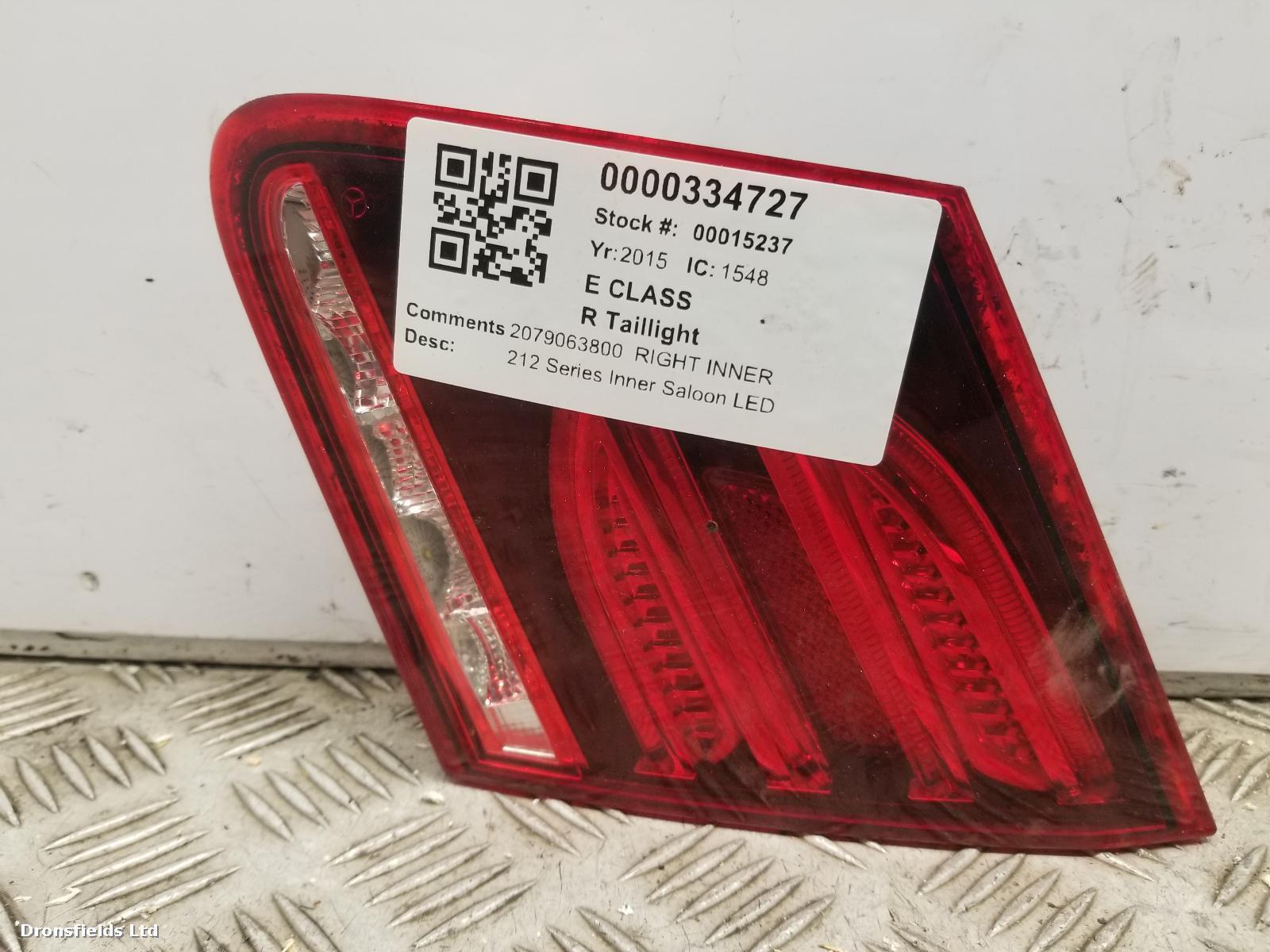 View Auto part R Taillight Mercedes E Class 2015