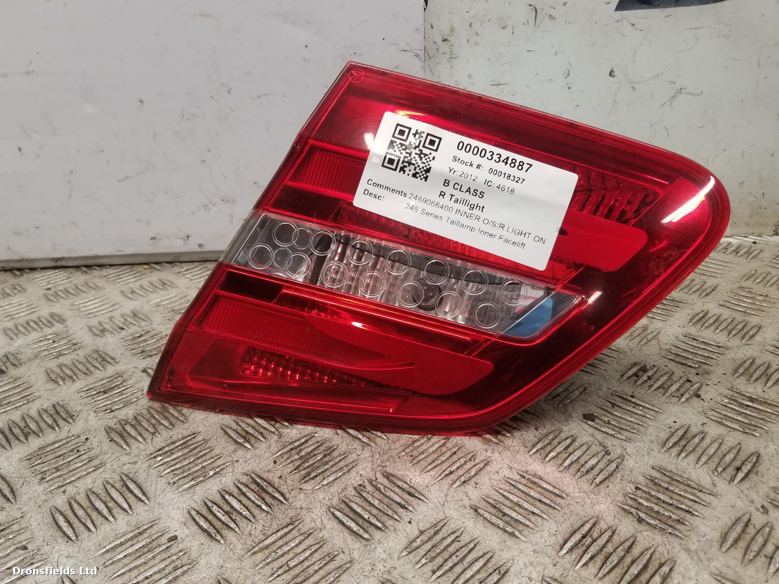 View Auto part R Taillight Mercedes B Class 2012