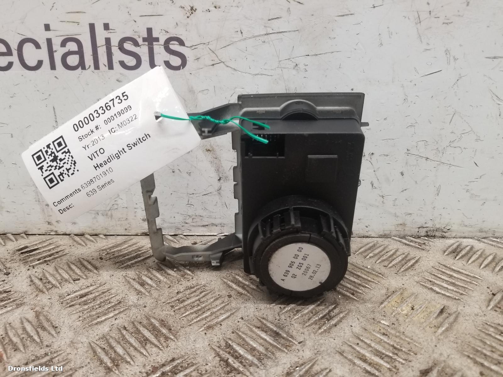 View Auto part Headlight Switch Mercedes Vito 2013