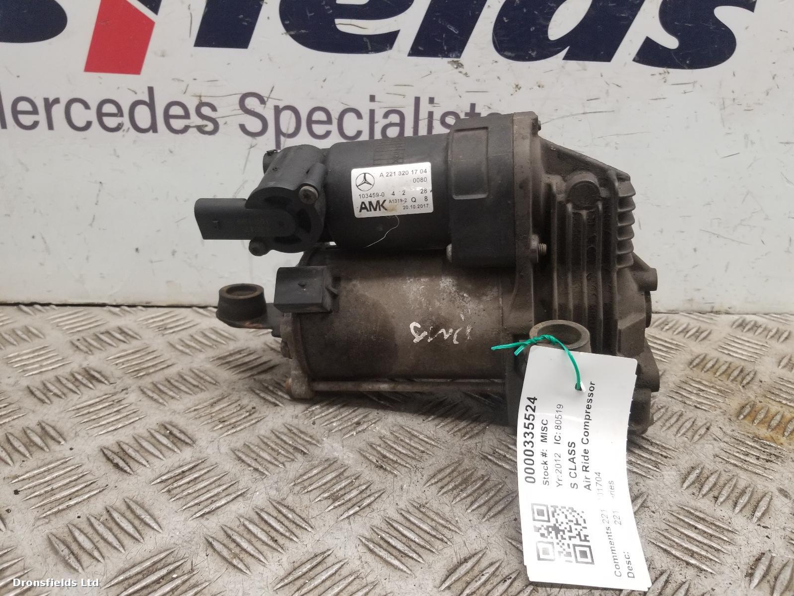 View Auto part Air Ride Compressor Mercedes S Class 2012