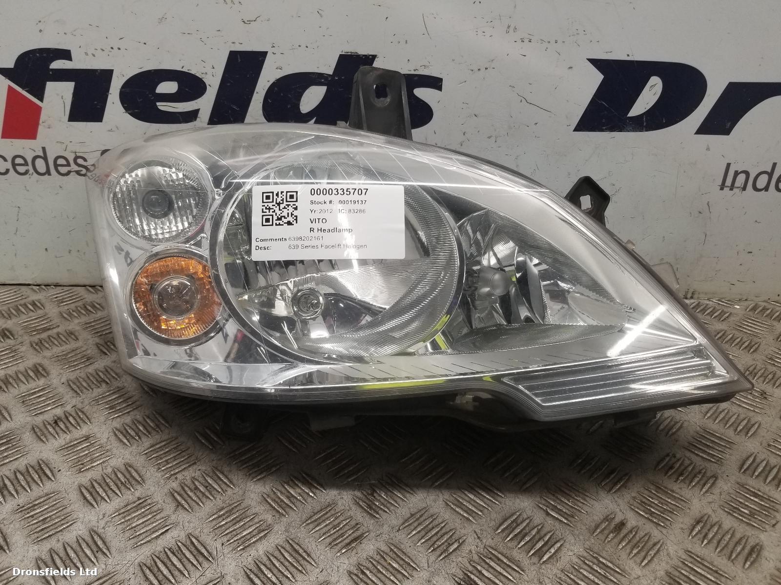 View Auto part R Headlamp Mercedes Vito 2012
