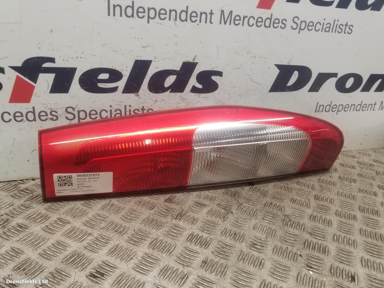 2012 Mercedes Vito R Taillight View Auto part R Taillight Mercedes Vito 2012