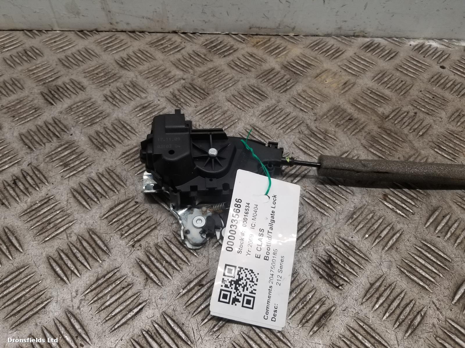 View Auto part Bootlid/Tailgate Lock Mercedes E Class 2009