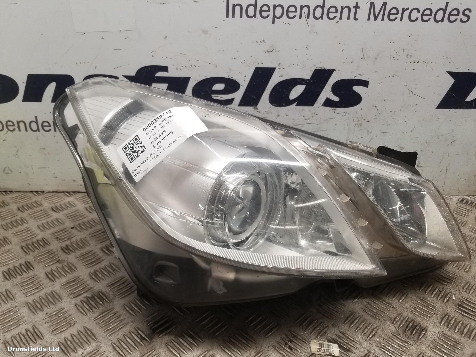 View Auto part R Headlamp Mercedes E Class 2013