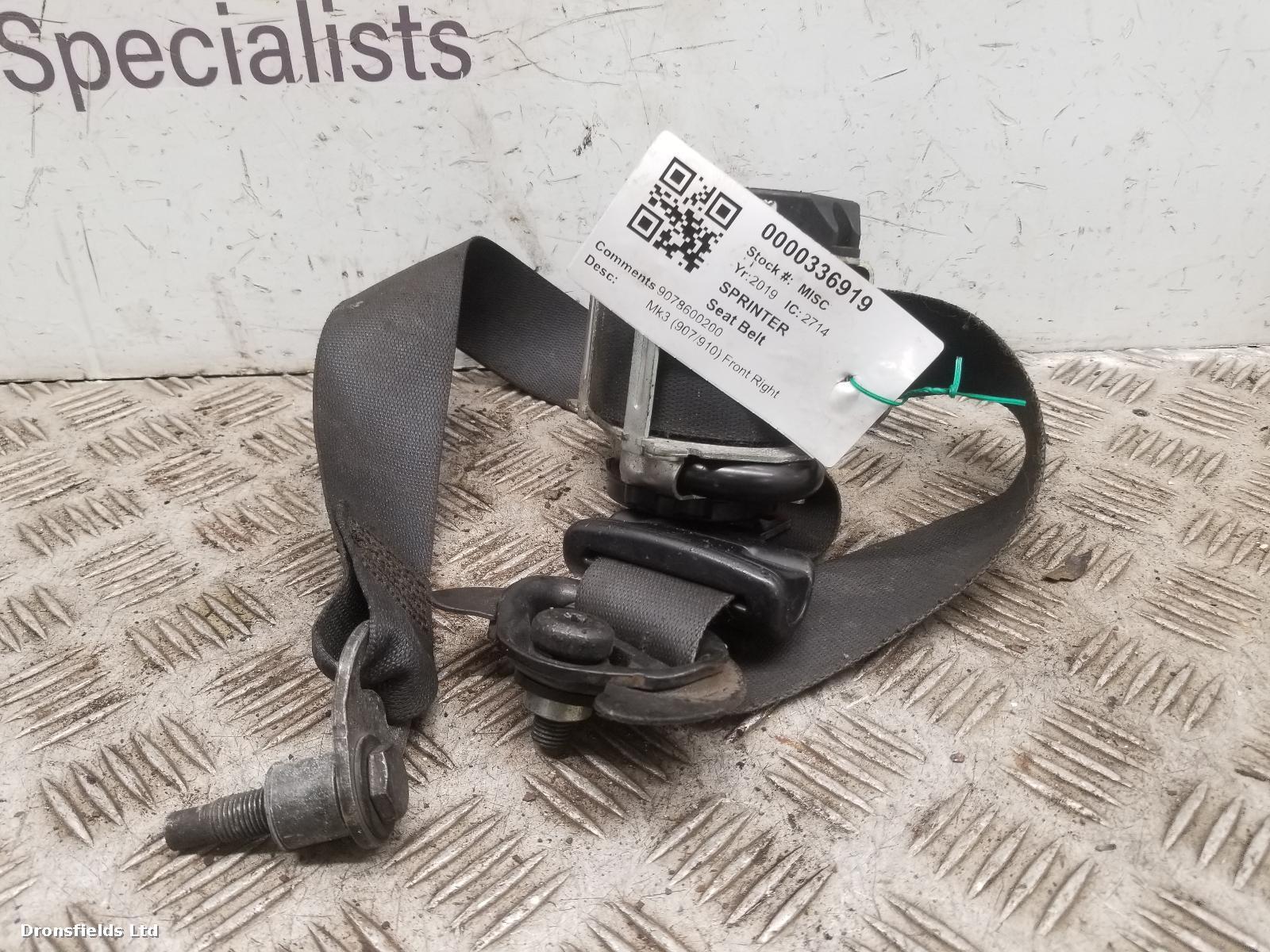 View Auto part Seat Belt Mercedes Sprinter 2019
