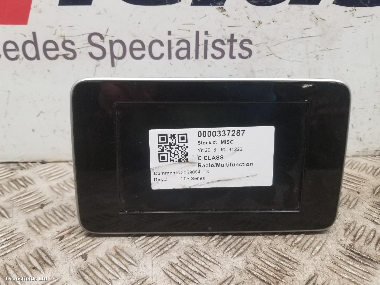 View Auto part Radio Display Mercedes C Class 2018