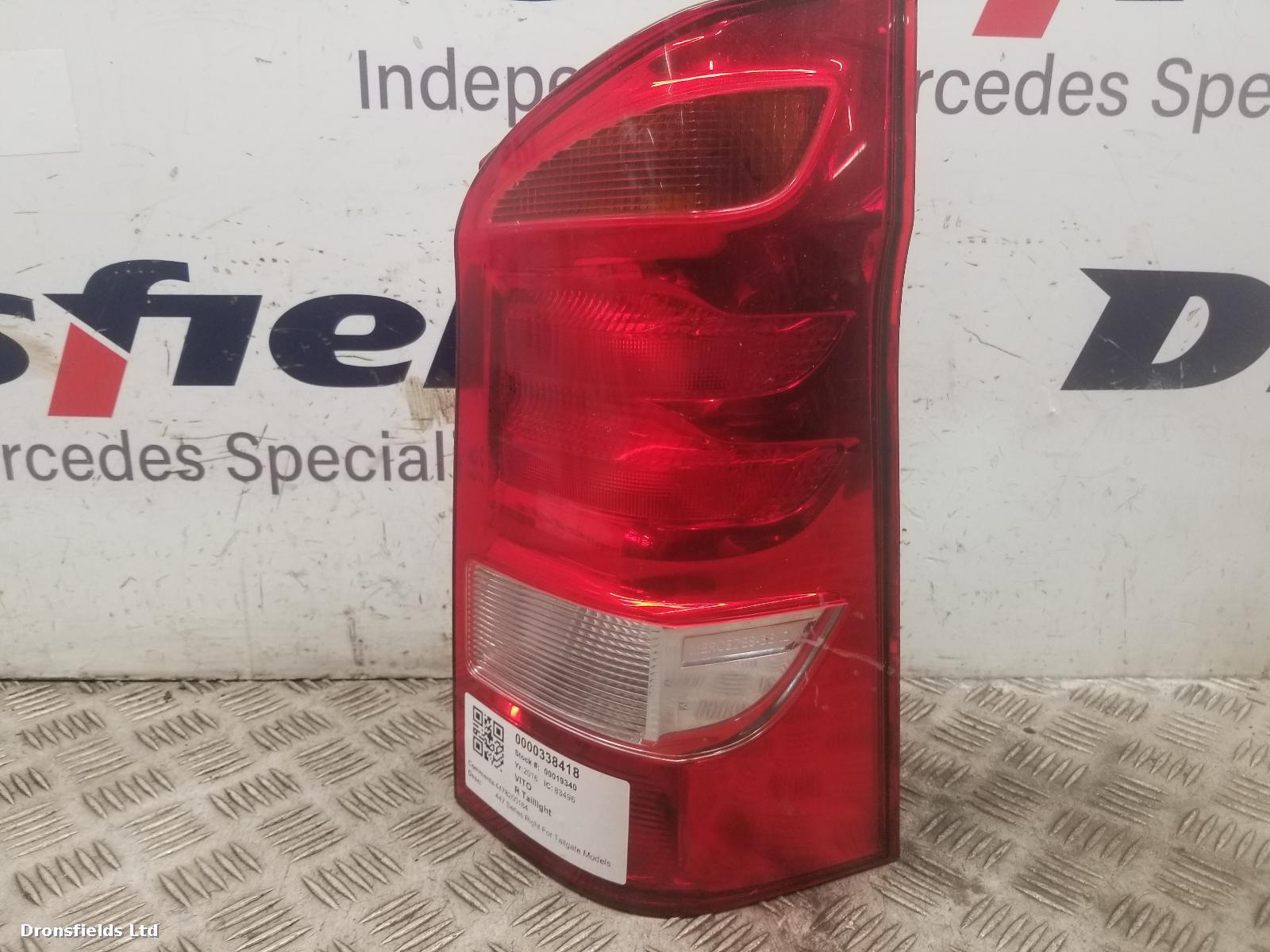 View Auto part R Taillight Mercedes Vito 2016