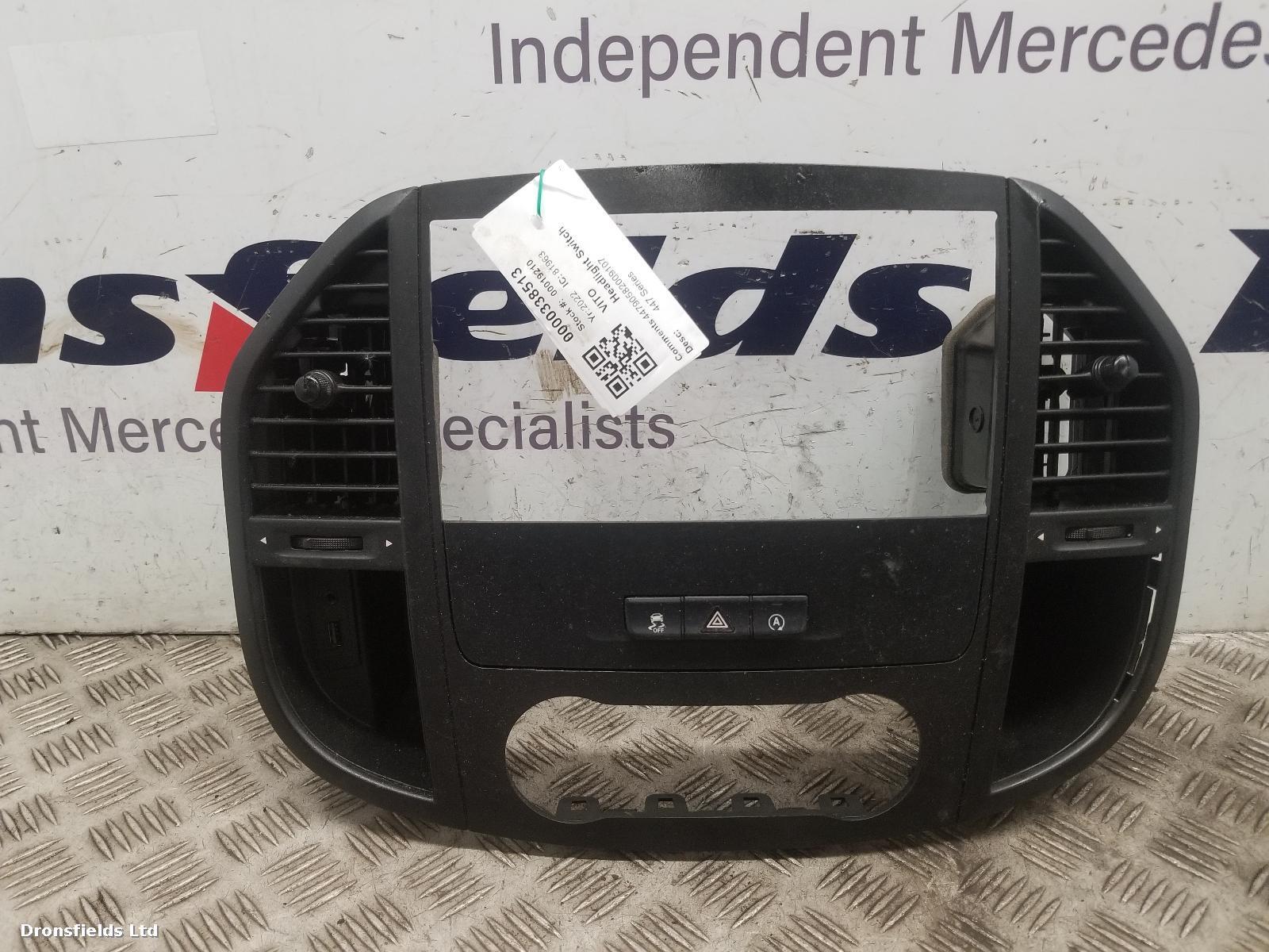 View Auto part Headlight Switch Mercedes Vito 2022