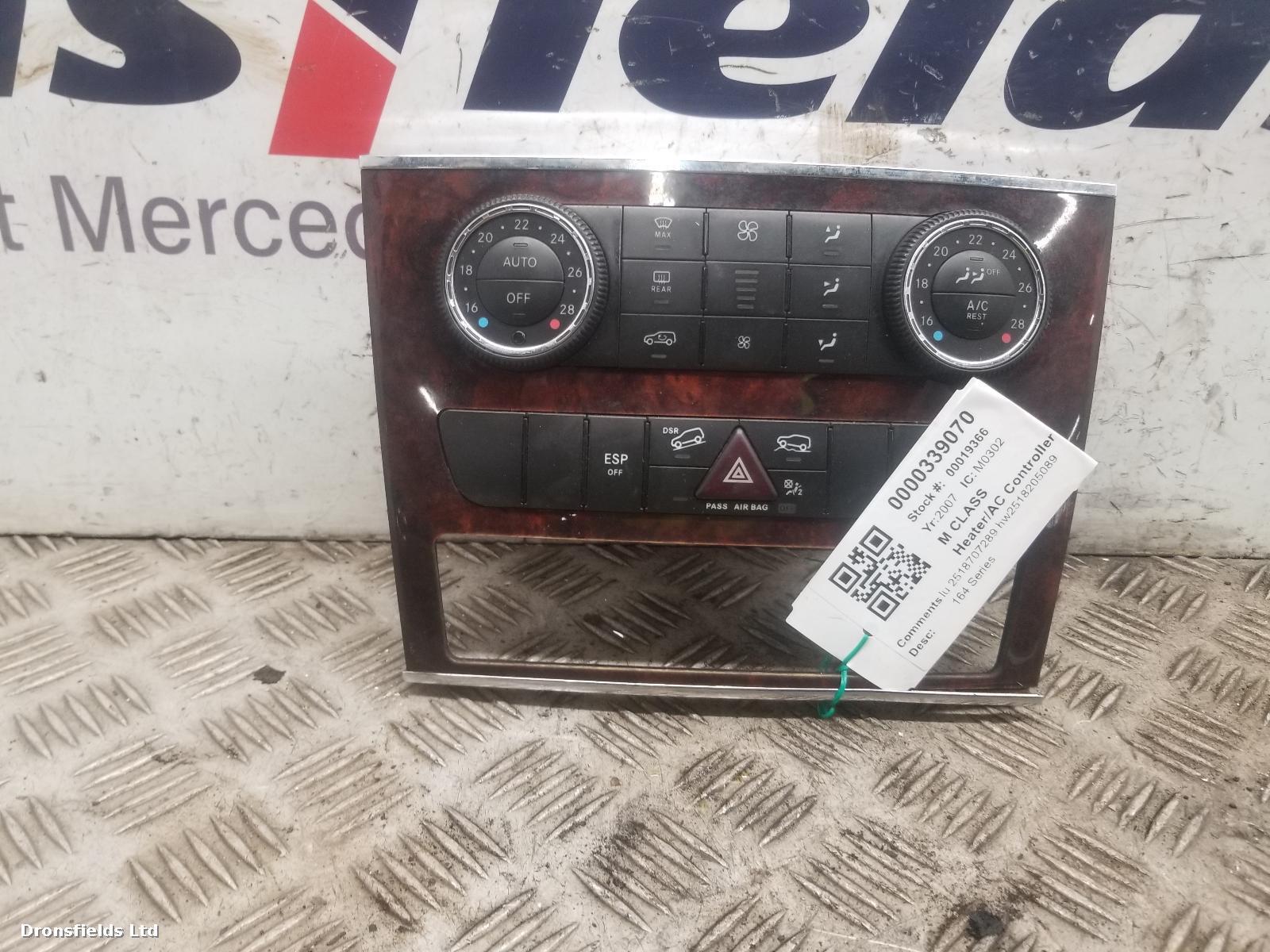 View Auto part Heater/AC Controller Mercedes M Class 2007