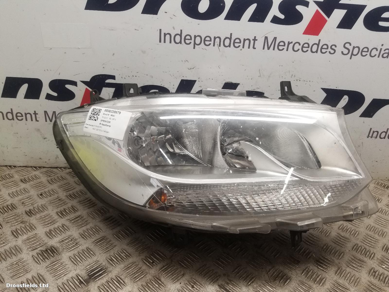 View Auto part R Headlamp Mercedes Sprinter 2020