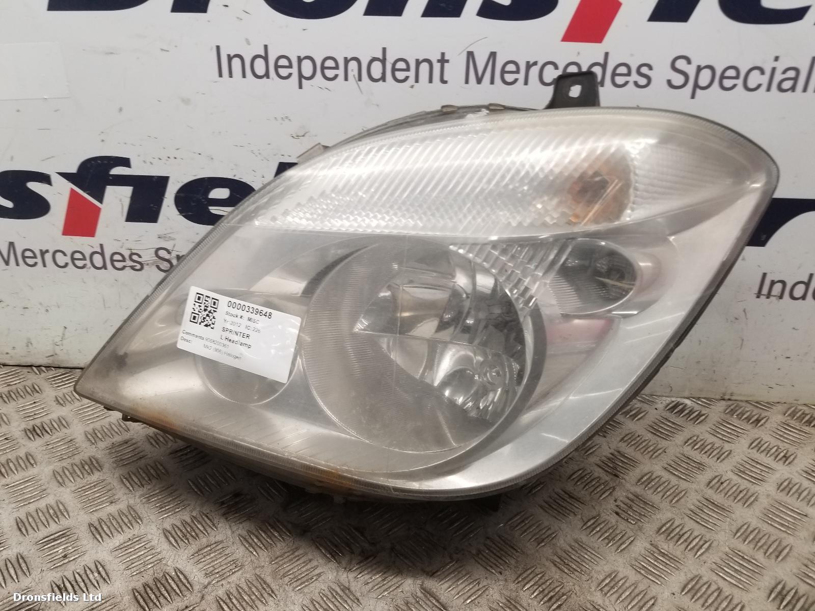View Auto part L Headlamp Mercedes Sprinter 2012
